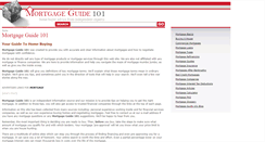 Desktop Screenshot of mortgageguide101.com