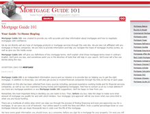 Tablet Screenshot of mortgageguide101.com